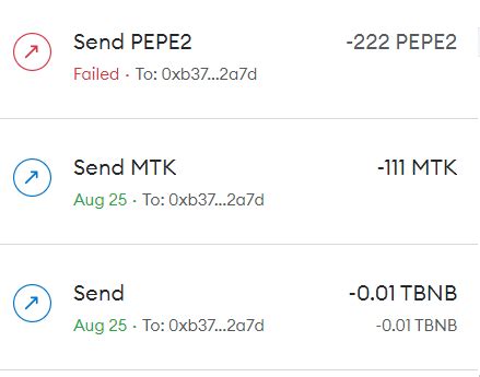 Metamask: Send Token Failing in Metamask
